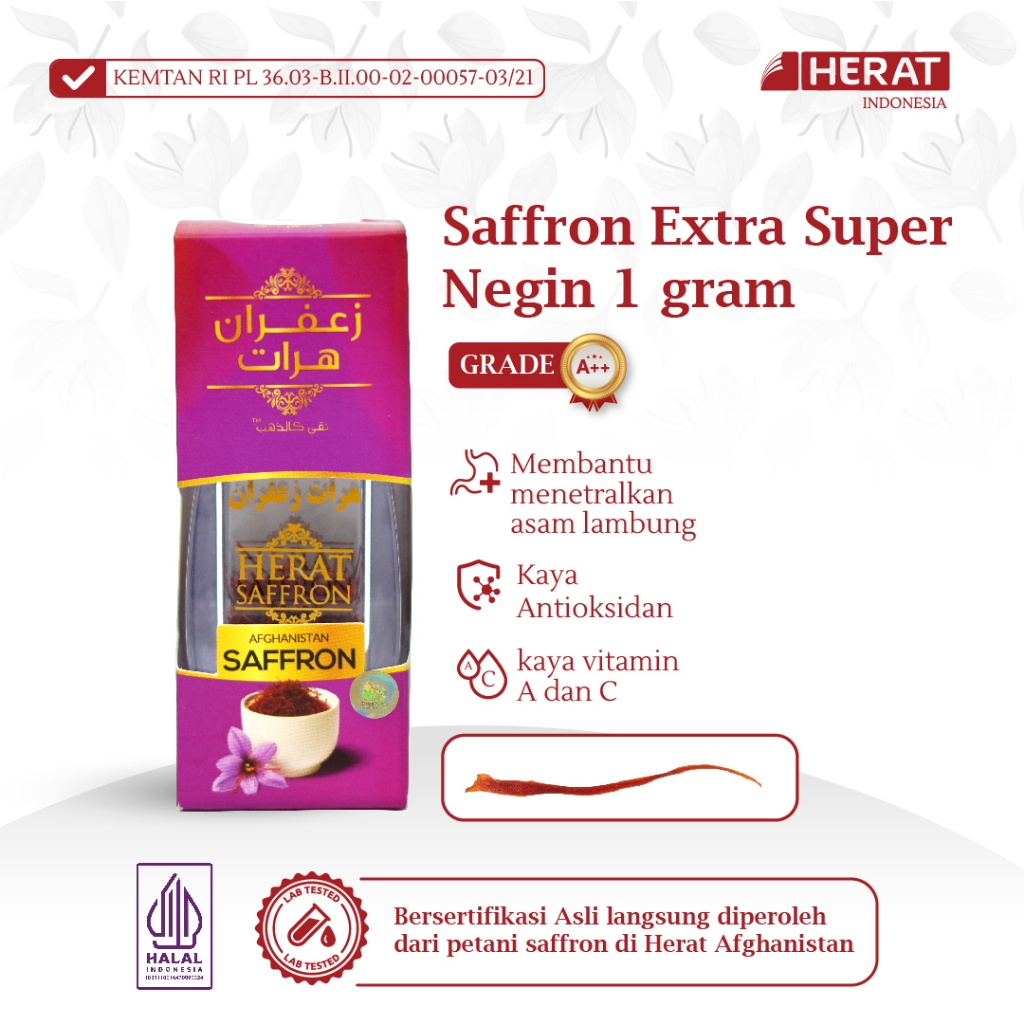 Jual Herat Saffron Afghanistan Saffron [1 gram] Grade A++ Premium