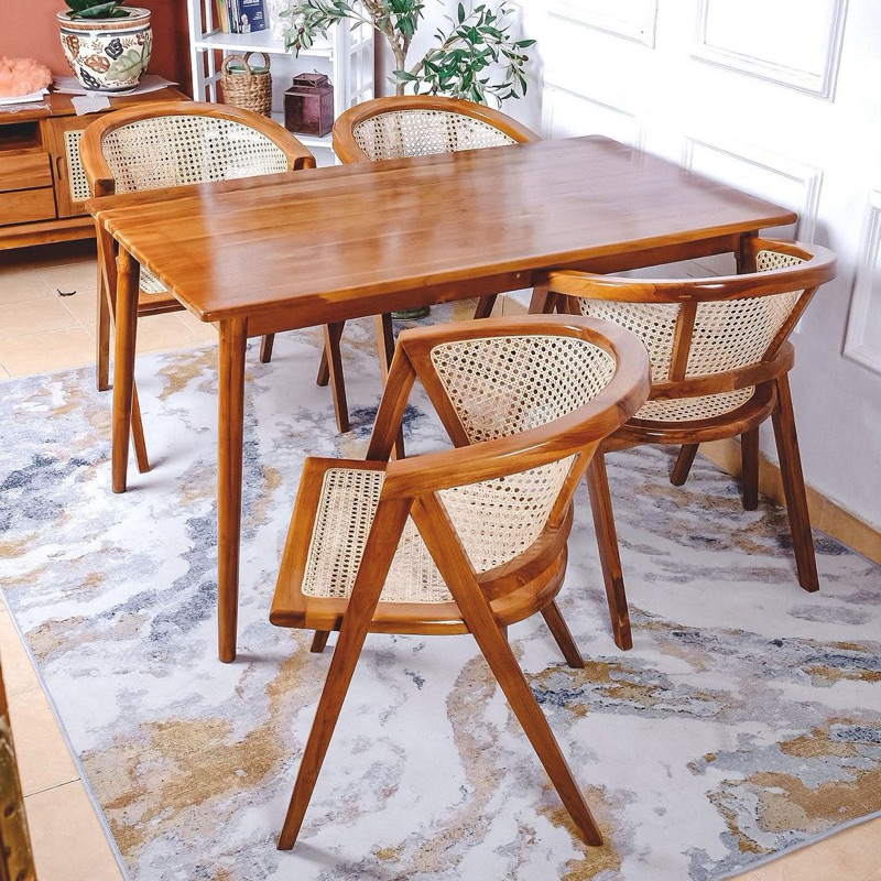 Jual Set meja makan rotan rotan jati kursi cafe rotan minimalis ...