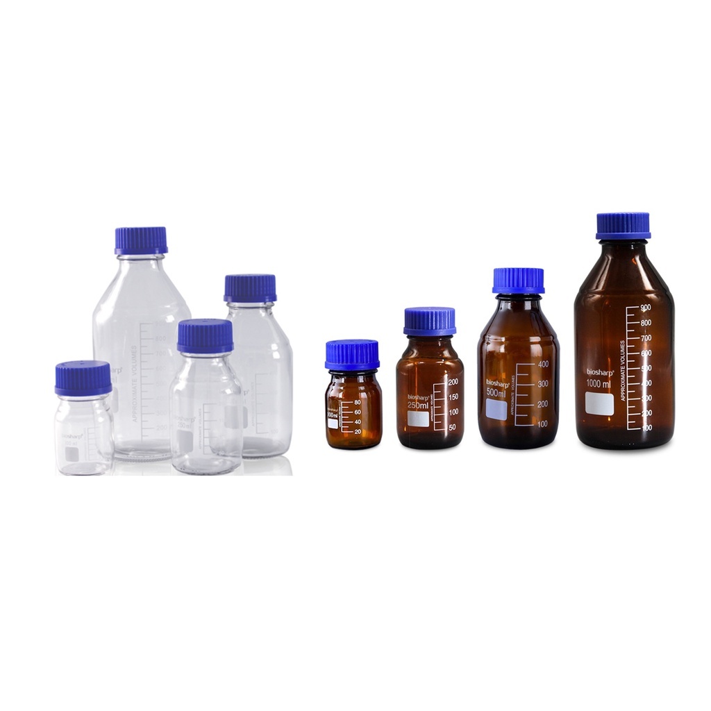 Jual Botol reagent media laboratorry bottle 2000mL 2L warna amber ...