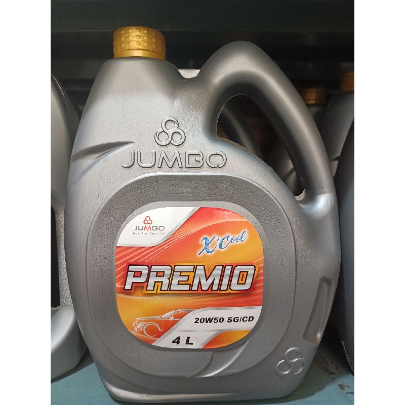 Jual OLI MESIN JUMBO 20W50 SG/CD PREMIO X,COOL 4 LITER Jual OLI MESIN JUMBO 20W50 SG/CD PREMIO X,COOL 4 LITER