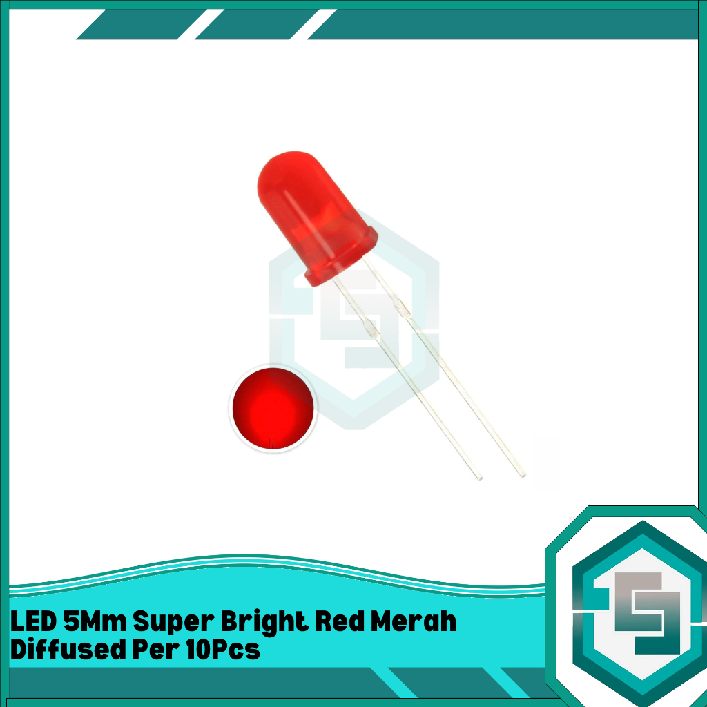 Jual LED 5MM SUPER BRIGHT RED MERAH DIFFUSED PER 10PCS | Shopee Indonesia