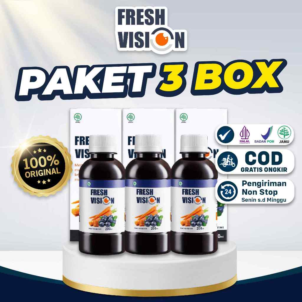 Jual FRESH VISION 3 Box Sembuhkan Rabun Katarak Minus Glukoma Efektif ...