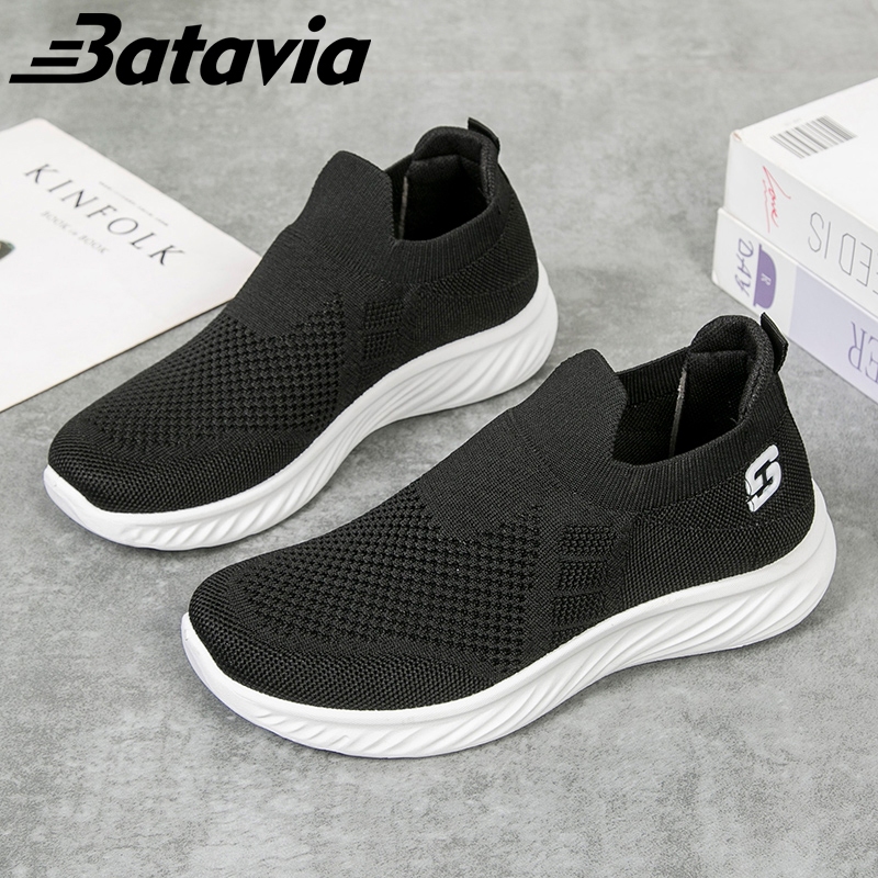 Jual Batavia Sepatu Sneakers Wanita Rajut Premium Bernapas Olahraga Batavia Shoes Sepatu Fashion