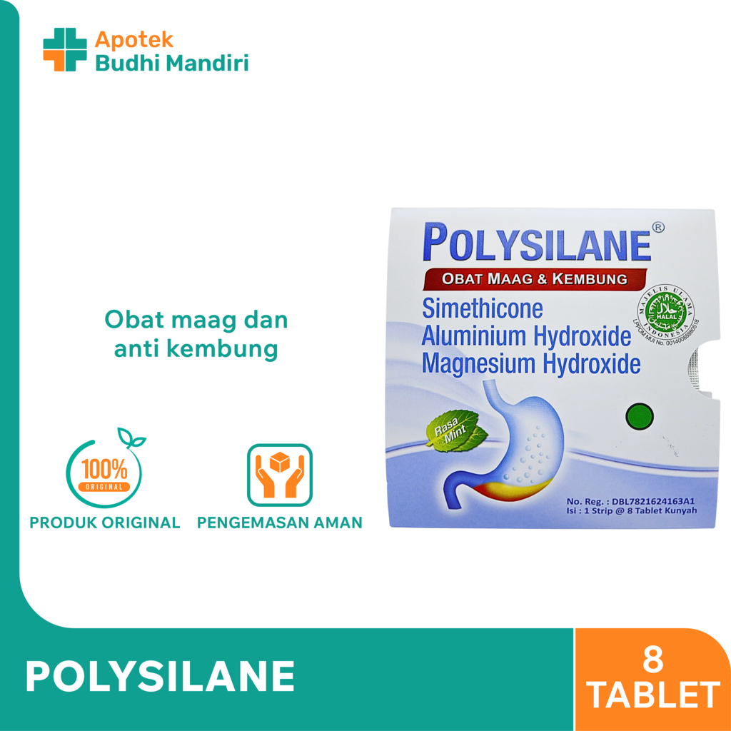 Jual Polysilane (1 Strip) - Mengurangi Gejala Asam Lambung dan Mual ...