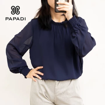 IB0037 PAPADI Blouse Wanita Polos Korean Style Import Siffon Atasan Wanita Kantoran