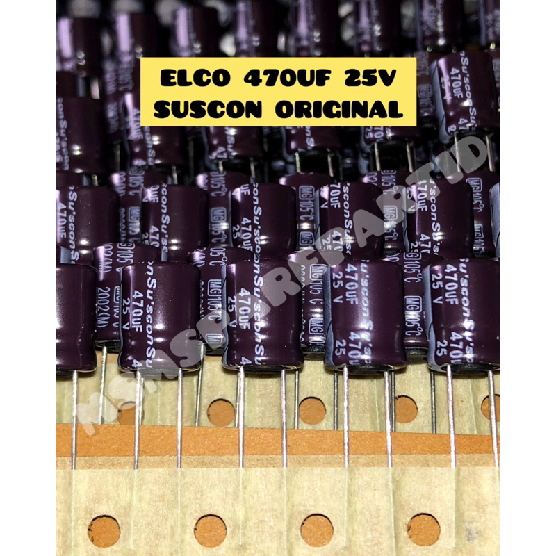Jual ELCO 470UF 25V SUSCON ORIGINAL | Shopee Indonesia