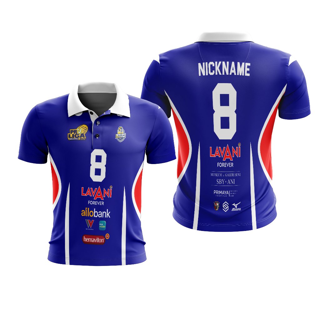 Jual GAMEPLANE - Baju Polo Wangky Pria Jersey Voli Lavani Proliga 2024 ...