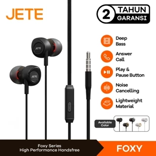 Headset Bass Earphone Headphone JETE Foxy - Garansi 2 Th