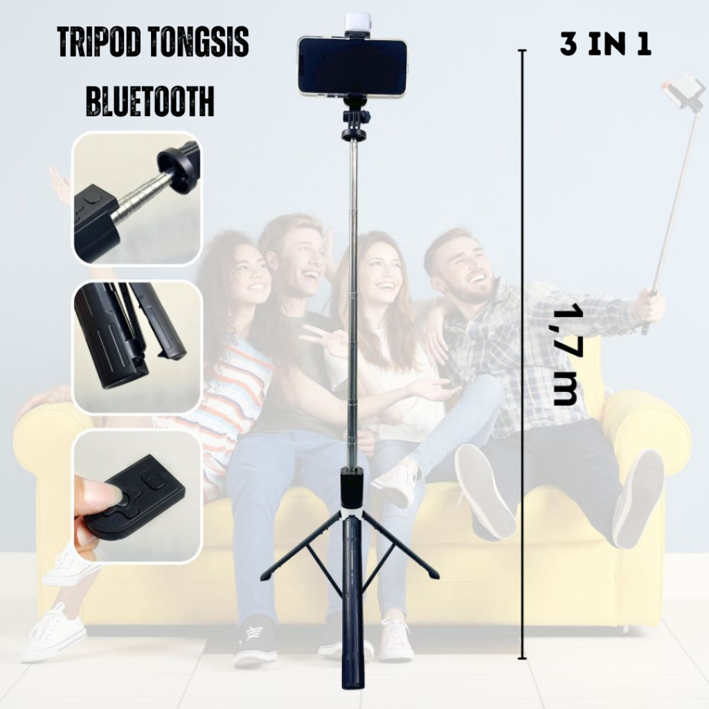 Selfie Stick 3 In 1 Bluetooth Selfie Stick - Foto 2
