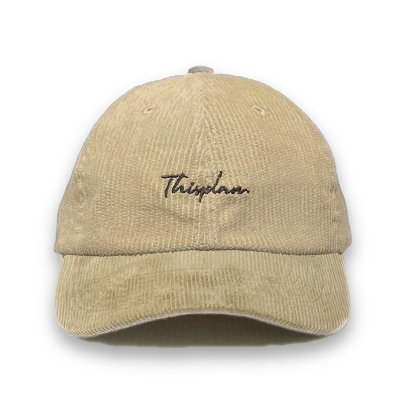 Jual Topi Polocaps Baseball Corduroy Cream Tua Logo Basic Thisplan ...