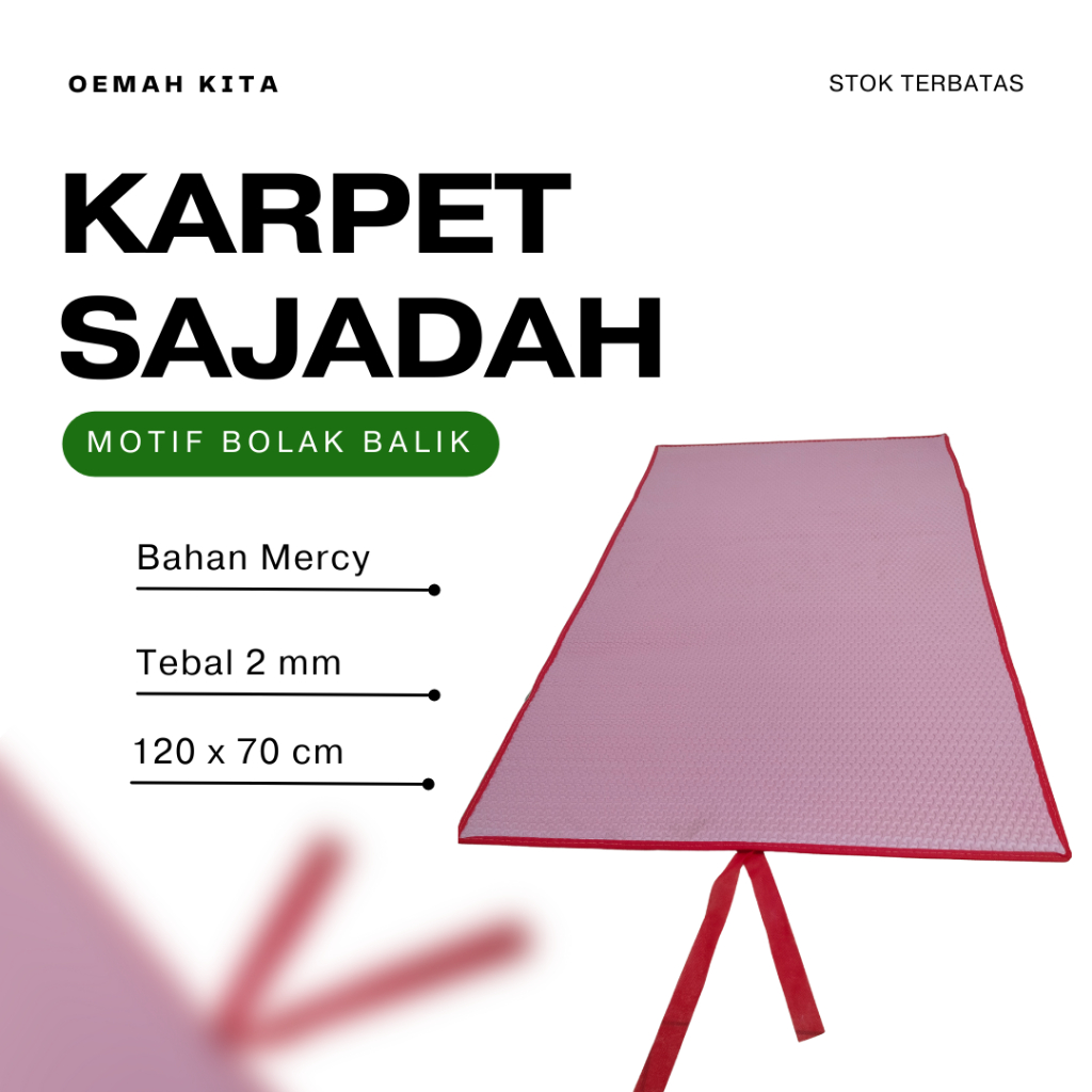 KARPET SAJADAH BENTOL TEBAL UK 70x120cm | MATRAS LANTAI ALAS SAJADAH SPONS