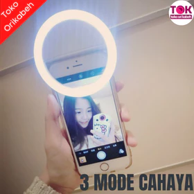 Lampu Selfie LED HP Smartphone Mini Ring Ringlight Spotlight Flash Lamp