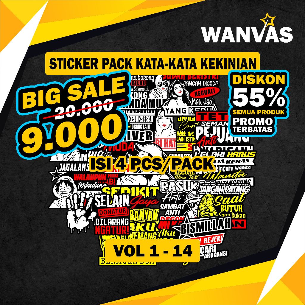 Jual STICKER PACK KATA-KATA KEKINIAN | Shopee Indonesia