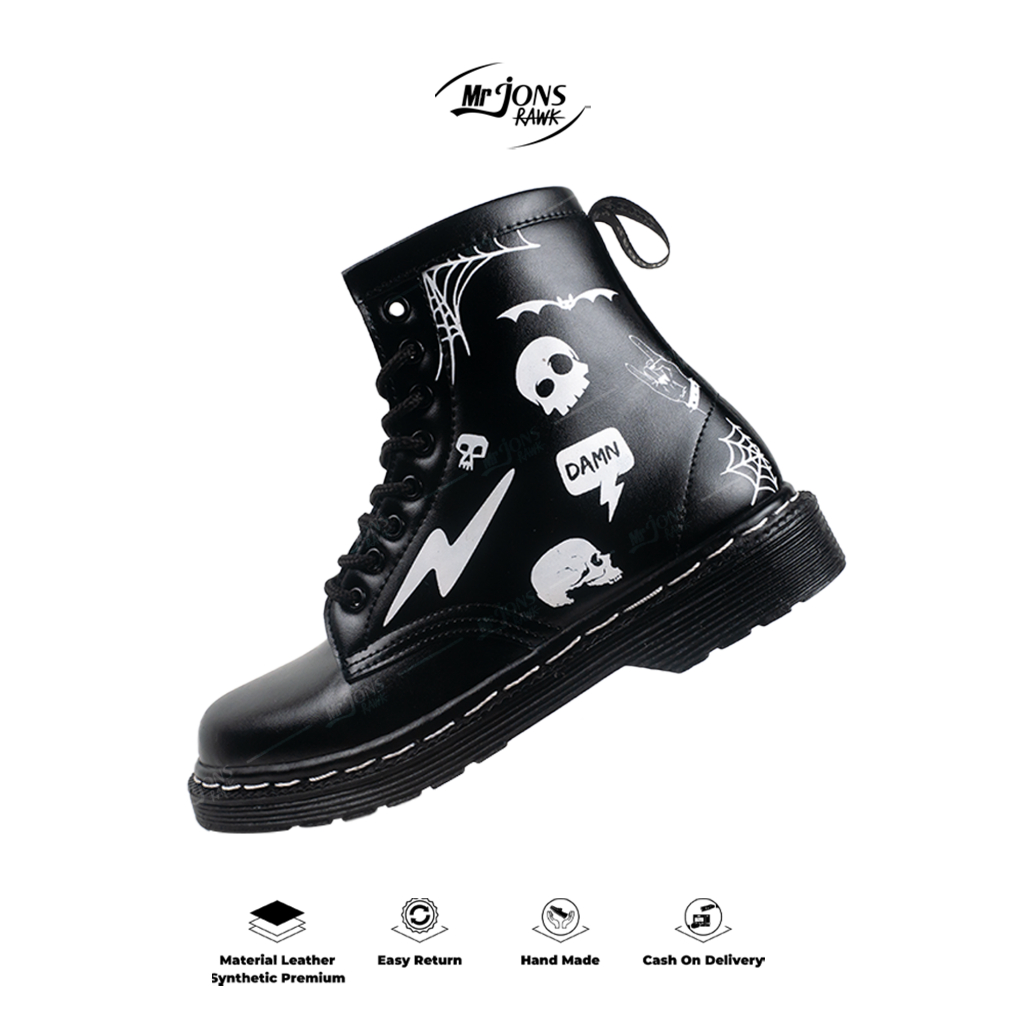 Jual Mr,Jonsrawk Official - Sepatu Boots Fashion Pria Wanita Model High ...