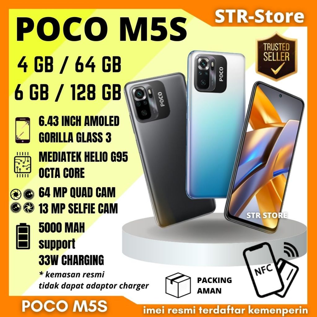 Jual XIAOMI POCO M5S 6/128 GB POCO M5S 4/64 GB GARANSI RESMI XIAOMI ...