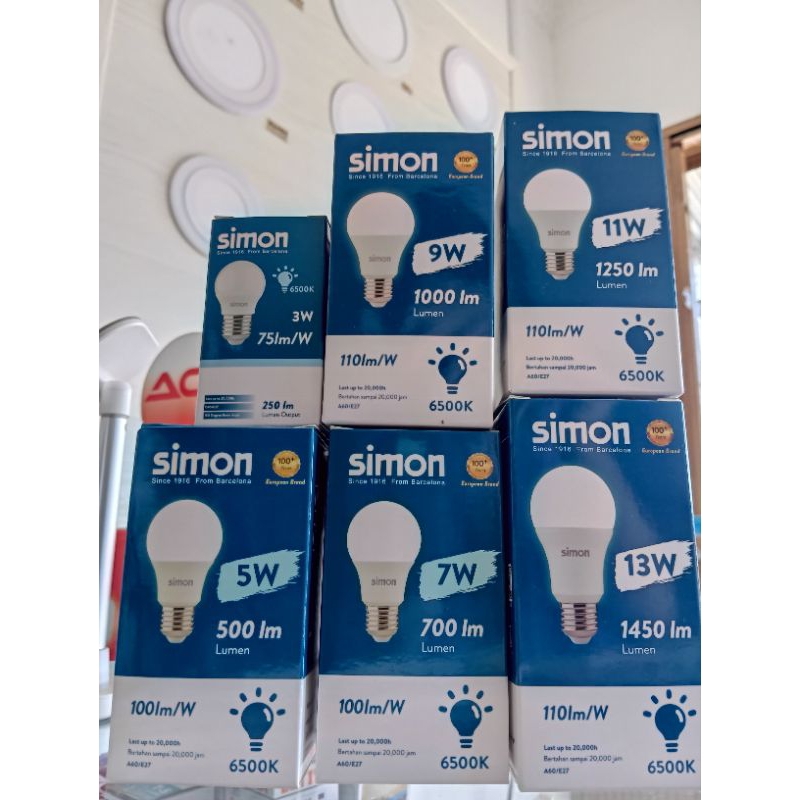 Jual Lampu LED Simon Bulb 3 w 5 w 7w 9w 11 w 13w | Shopee Indonesia