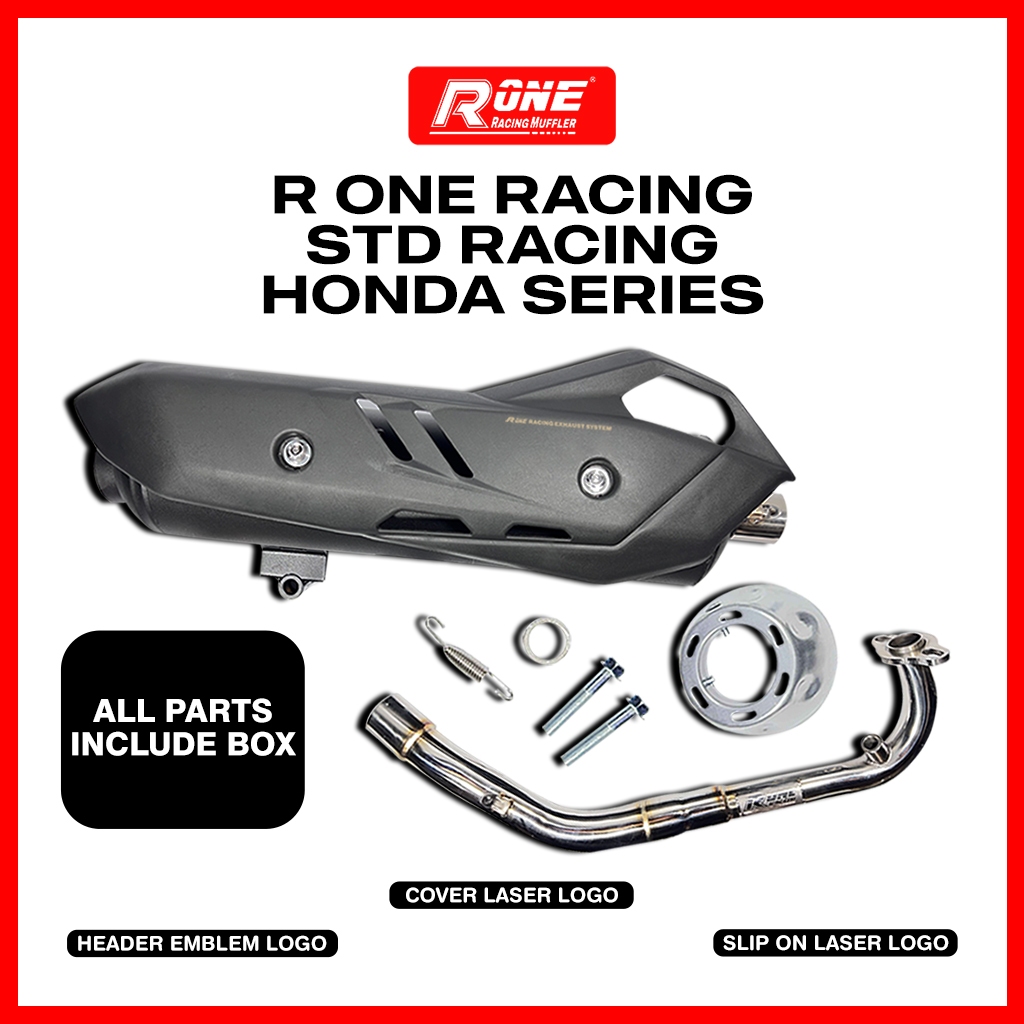 Jual Knalpot R One Racing Muffler STD Full Package untuk Honda | Shopee ...