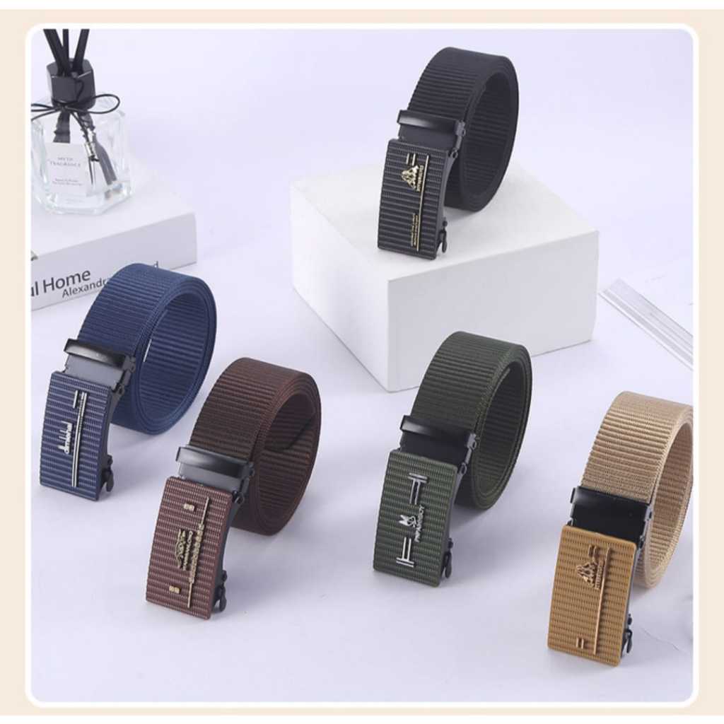Jual Gesper pria Nylon Kanvas Kepala Besi ABS Sabuk Pria Canvas Trendy ...