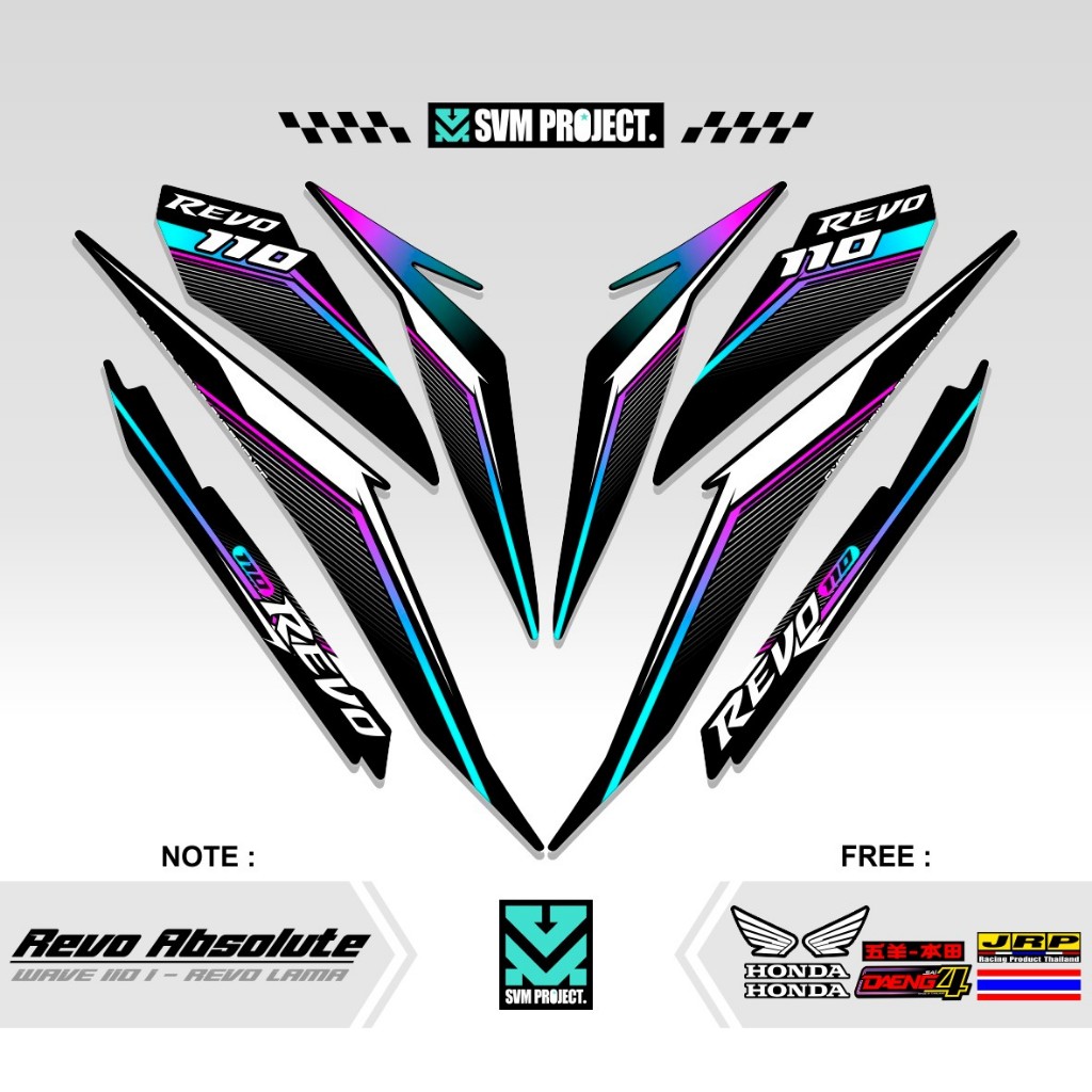 Jual STRIPING ABSOLUTE REVO 110 CW MOTIF 43 / STICKER ABSOLUTE REVO 110 ...