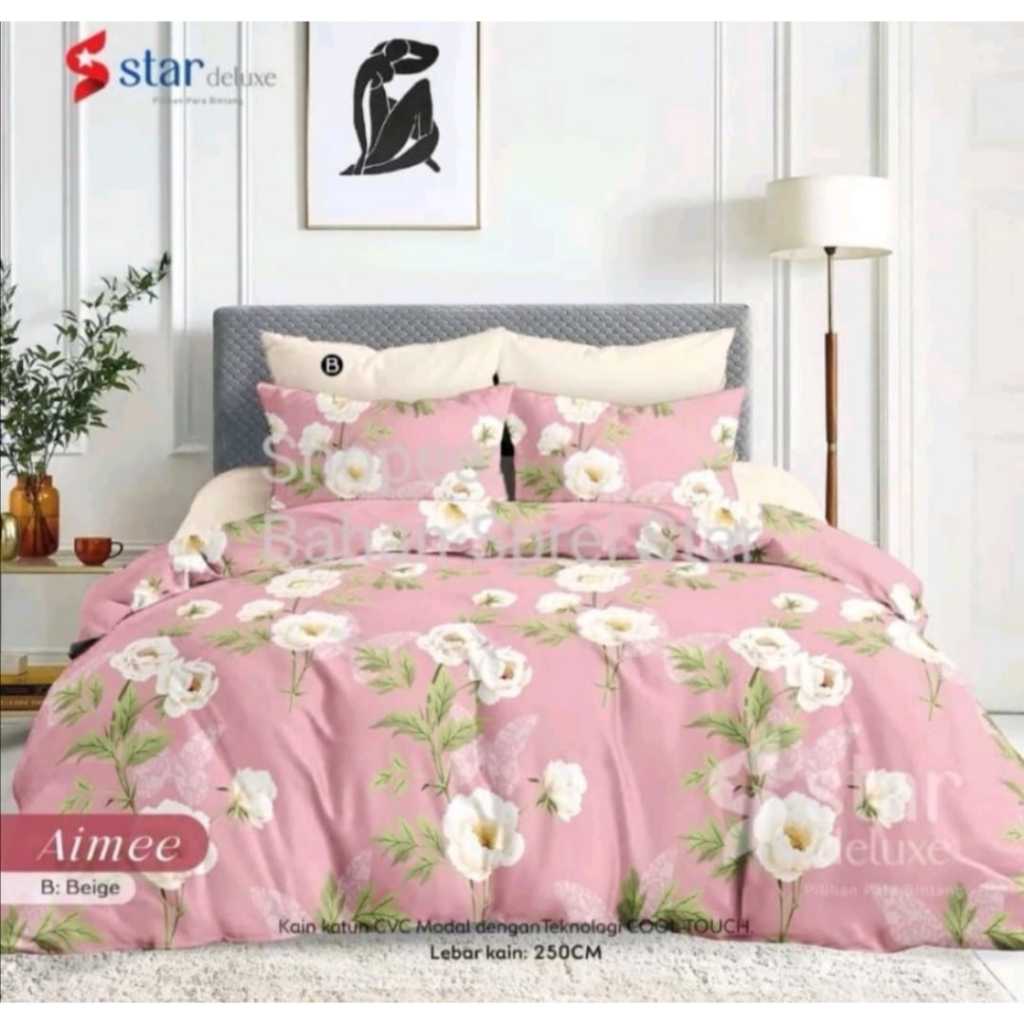 Jual Bedcover set Katun Lokal motif bunga Shopee Indonesia