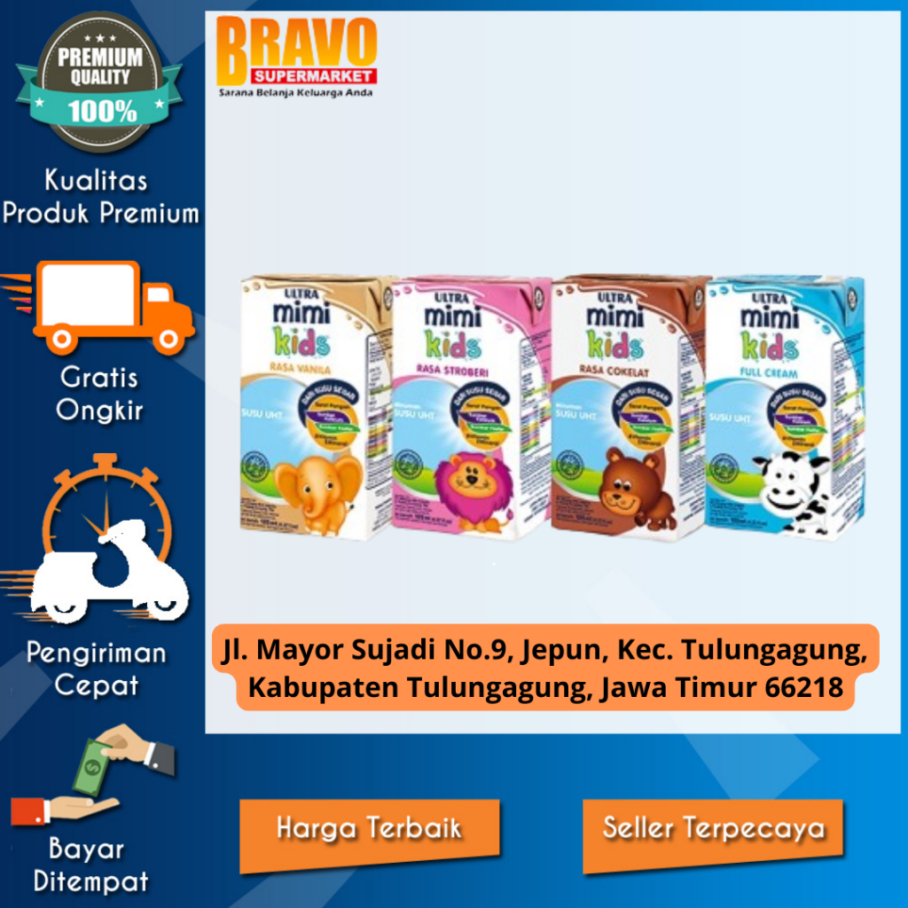 Jual Bravo Supermarket Tulungagung - Susu UHT ULTRA MIMI 125 ml