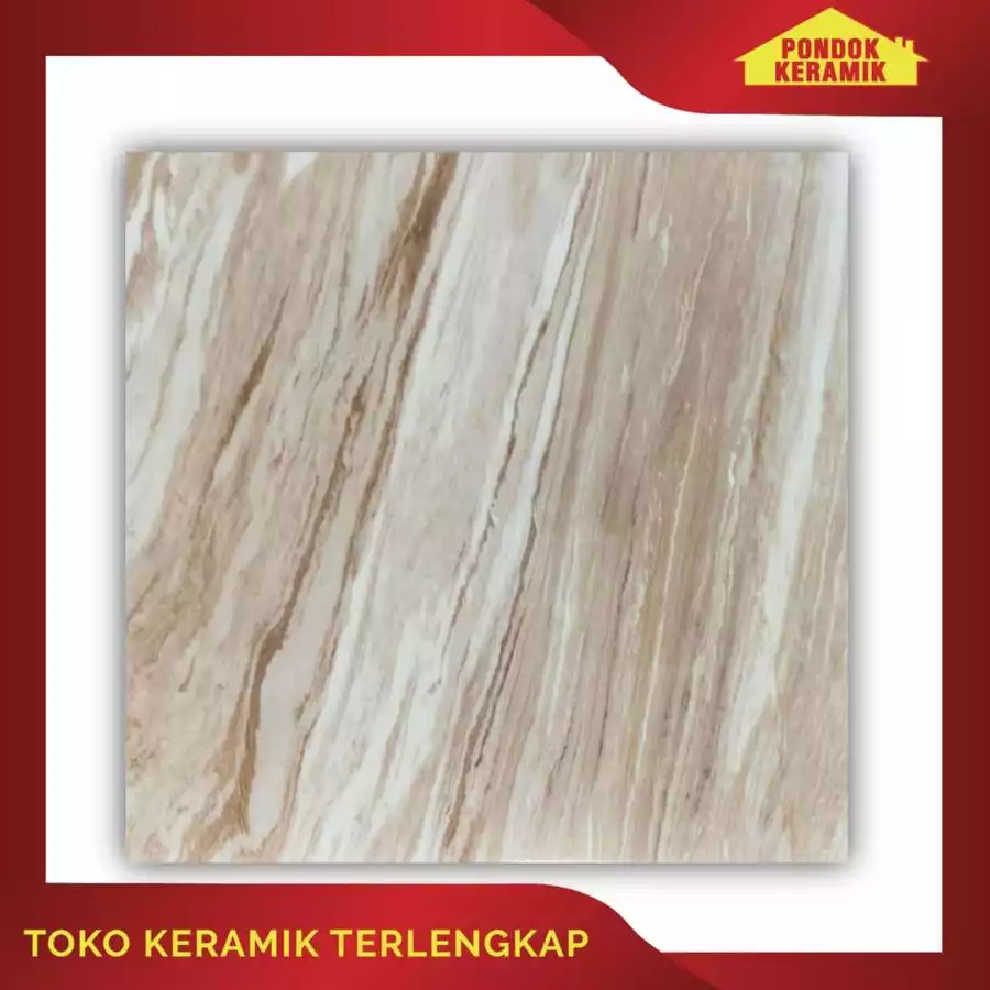 Keramik Lantai Tierra 50x50 Nixon Beige Glossy Marble