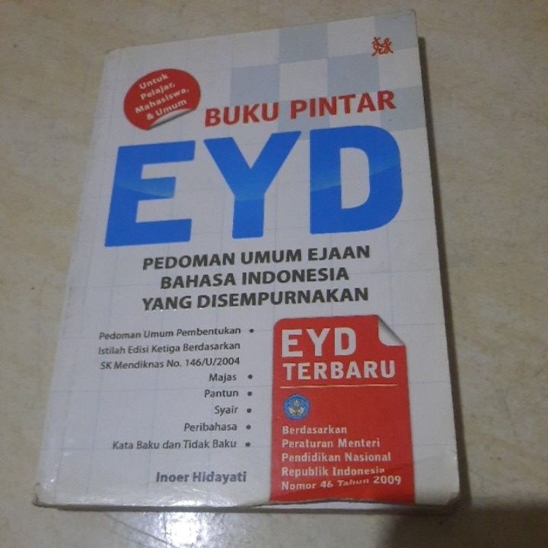 Jual BUKU PINTAR EYD - EYD TERBARU - INOER HIDAYATI | Shopee Indonesia