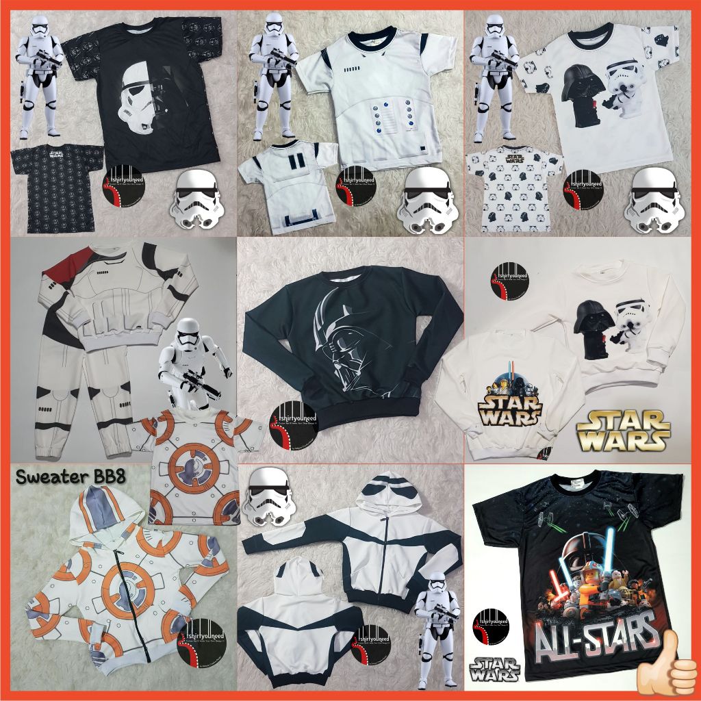 Star Wars Mesh Anime Kaos Anak Laki-laki