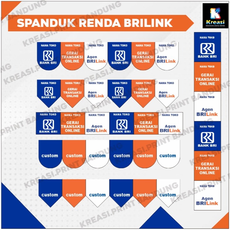 Jual SPANDUK RENDA BRI LINK / RENDA KONTER | Shopee Indonesia