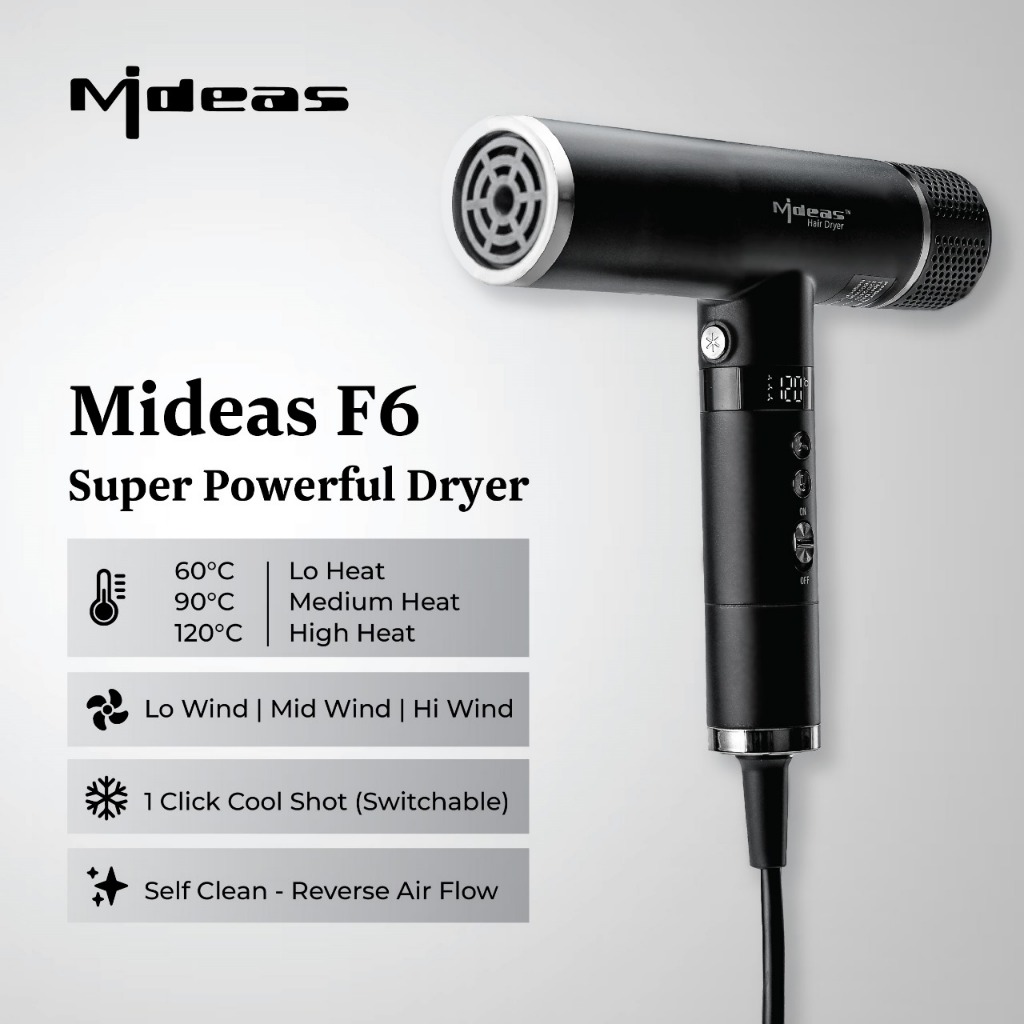 Jual Mideas - F6 Super Powerful Hammer Hair Dryer | Pengering Rambut ...