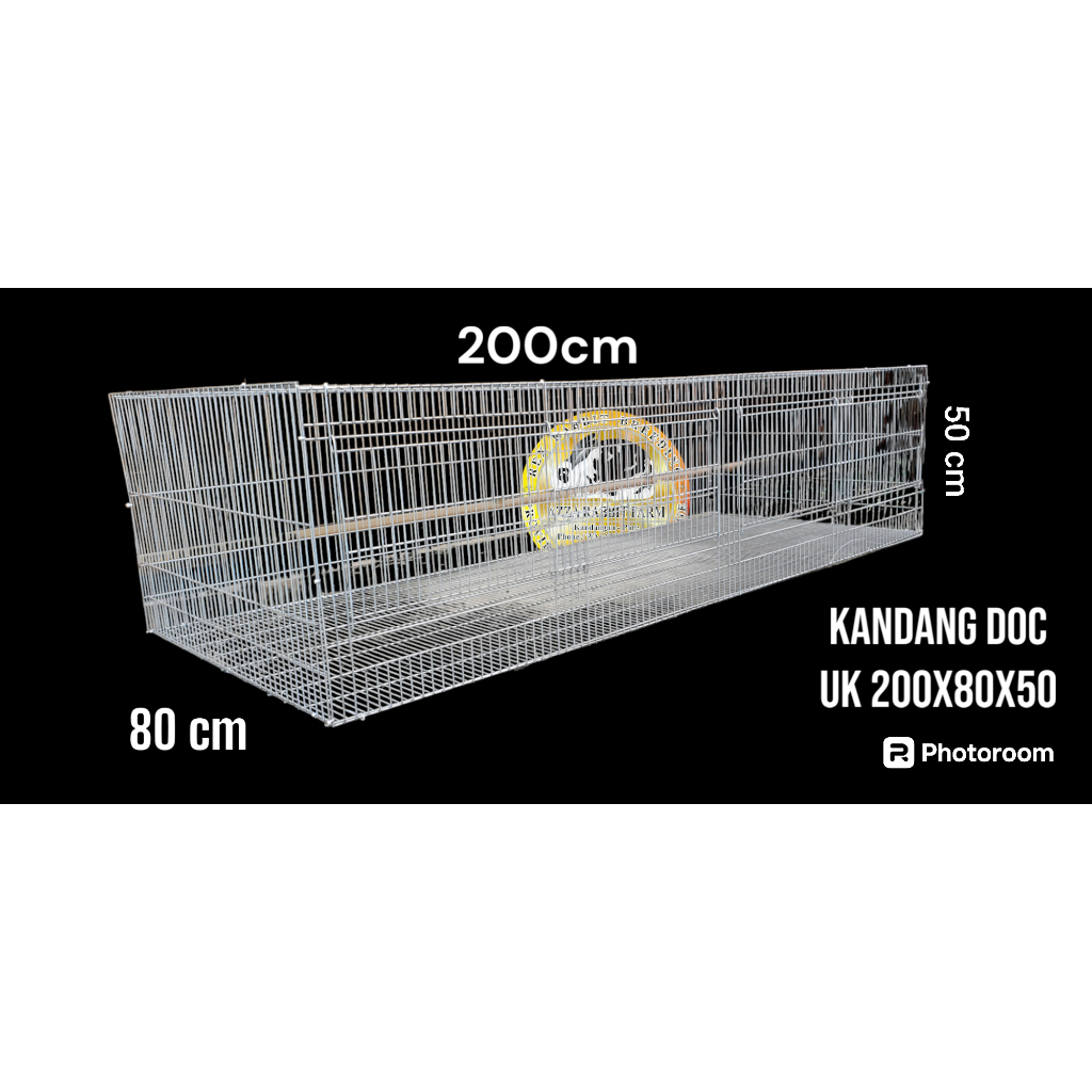kandang galvanis bisa untuk doc Ayam,Puyuh uk 200x80x50 pintu sliding 1 ruang free kabel ties dan 2 ruang uk 100x80x50/hole