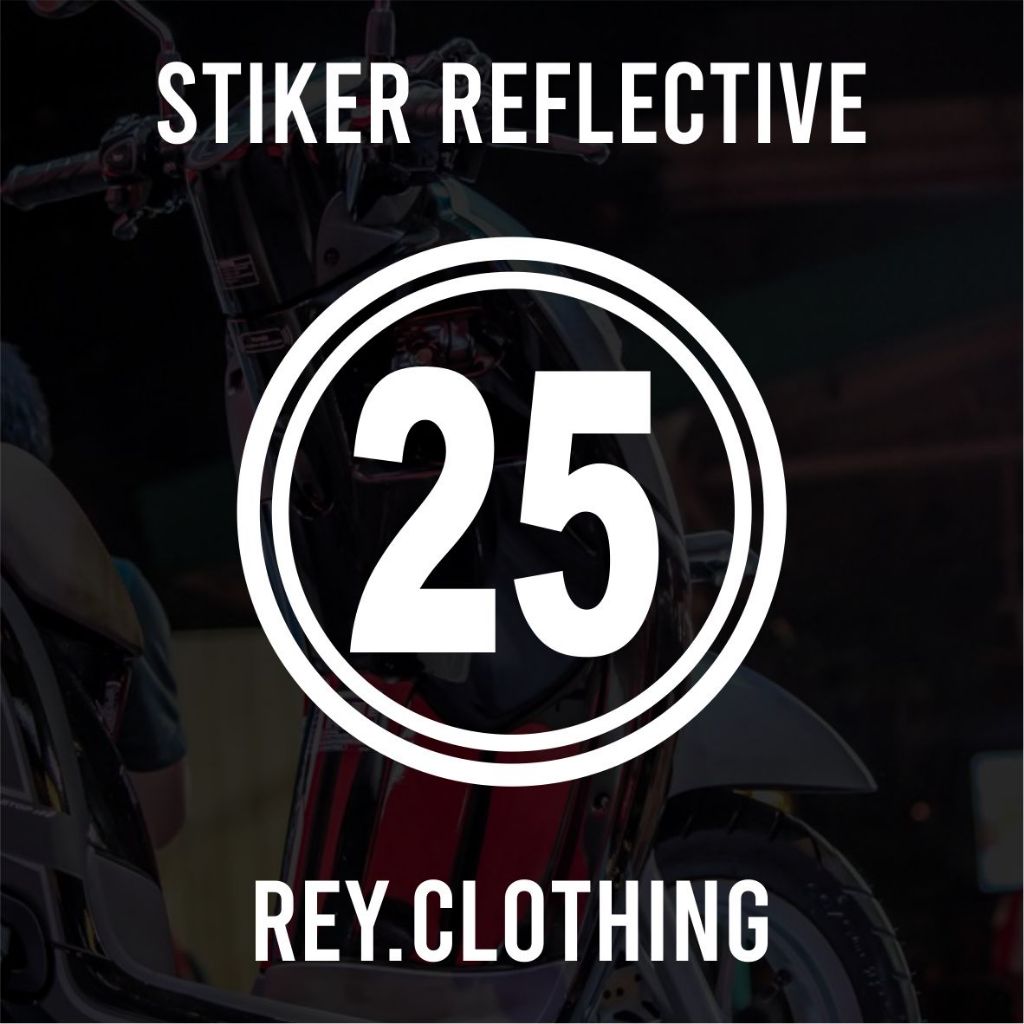 Jual STIKER CUTTING NOMOR 25 PUTIH - REY CLOTHING | Shopee Indonesia