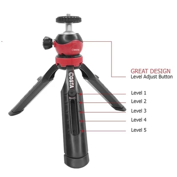 Tripod Costa CT 05k Stand Portabel With Ball Head Holder Handphone Camera
