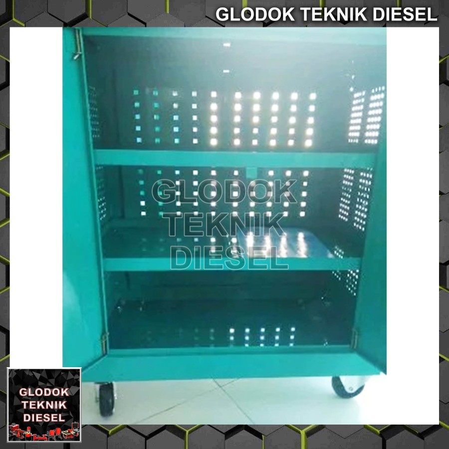 Jual WIPRO Lemari Tool Cabinet Trolley Box Kit Set 3 Rak + Roda TCT 01 ...
