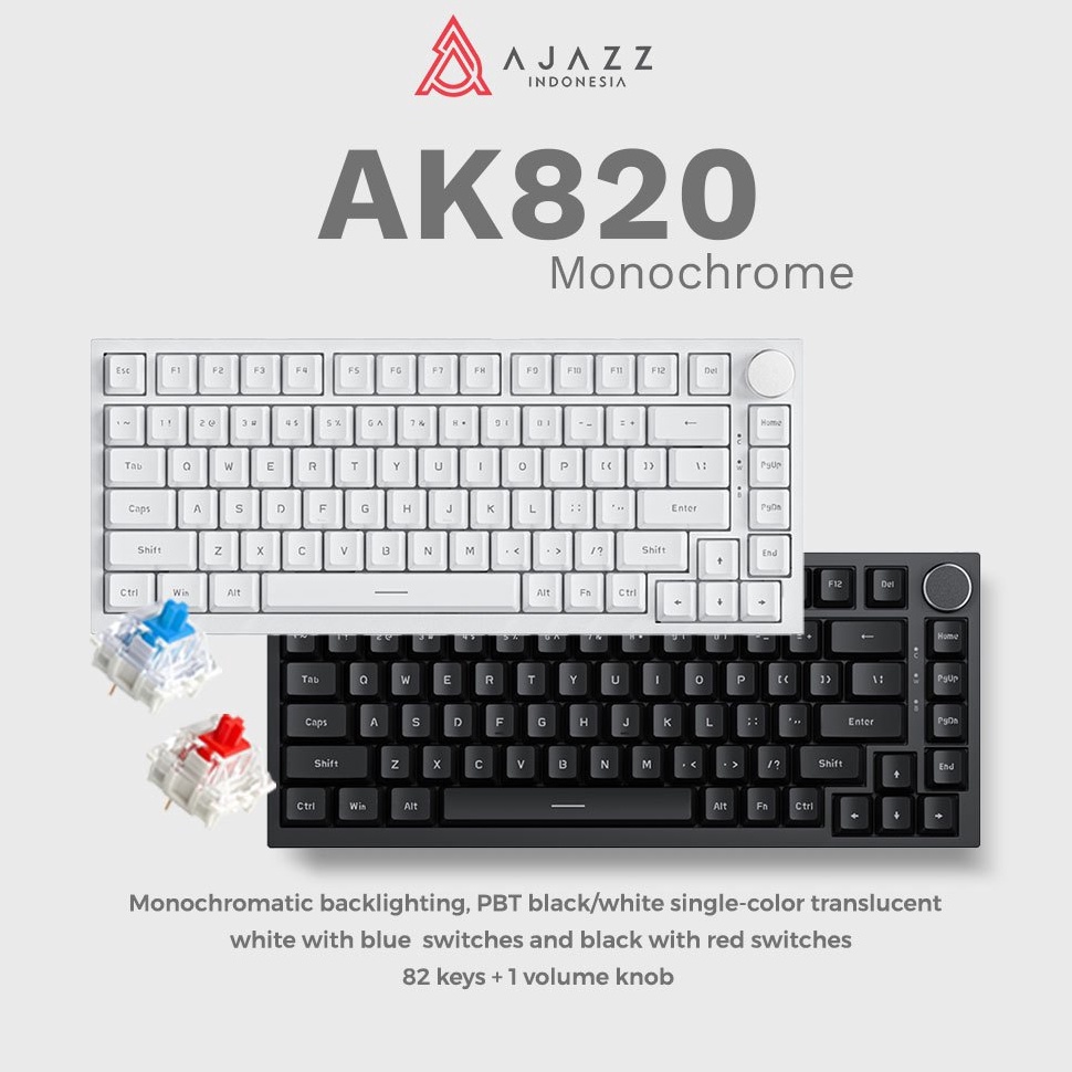Jual Jangan Ketinggalan order Ajazz AK82 Monochrome 75 Mechanical ...