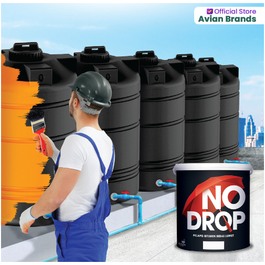 Jual CAT TEMBOK NO DROP 20KG NODROP BITUMEN PELAPIS ANTI BOCOR ANTI ...