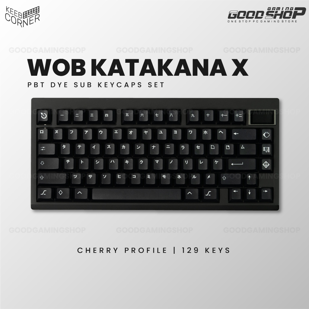 Jual KC WOB Katakana X Cherry Profile 129 keys - Keycap Set | Shopee ...