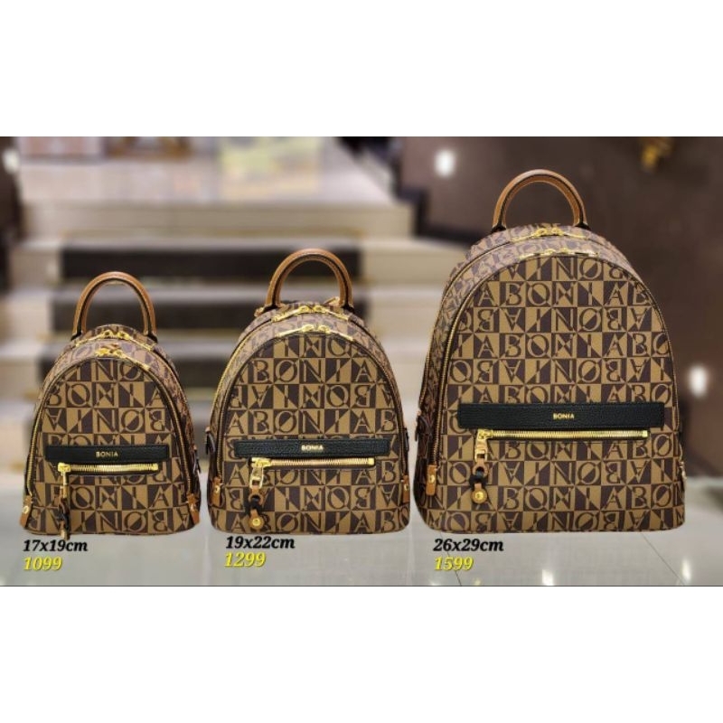 Jual tas ransel bonia original backpack monogram zipper Shopee