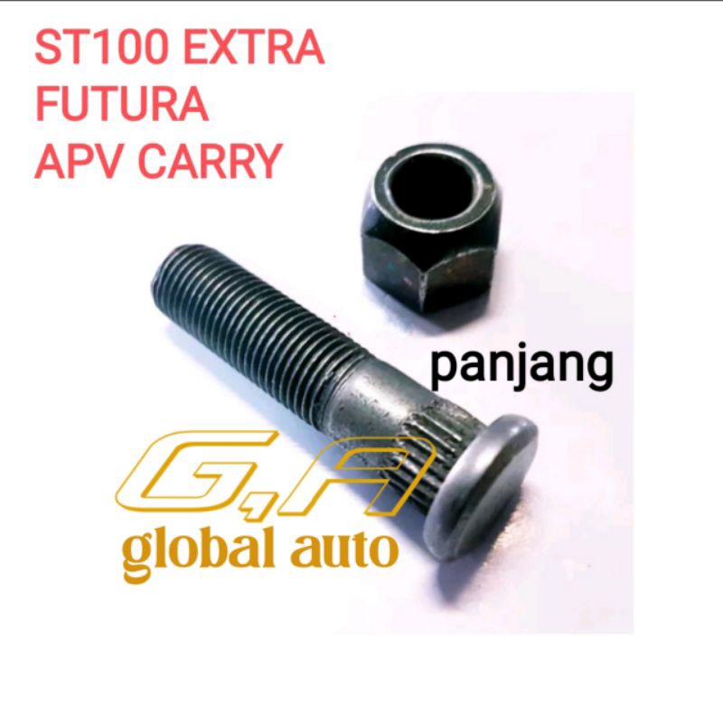 Jual BAUT MUR RODA PANJANG CARRY ST100 EXTRA APV FUTURA LONG HUB M12 ...