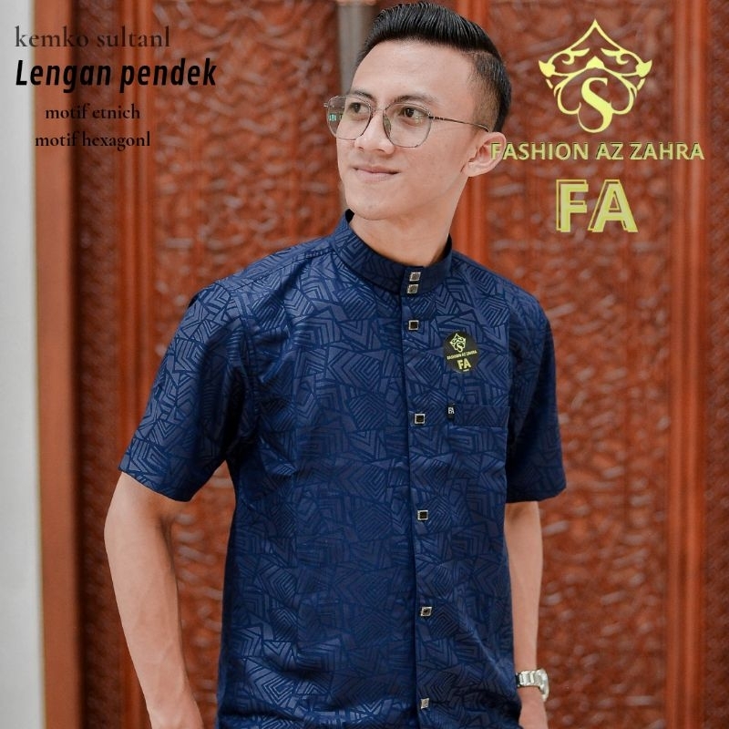 Kemeja Koko Pria Lengan Pendek Kemko Sultan | Adem, Elegan, Harga Terjangkau