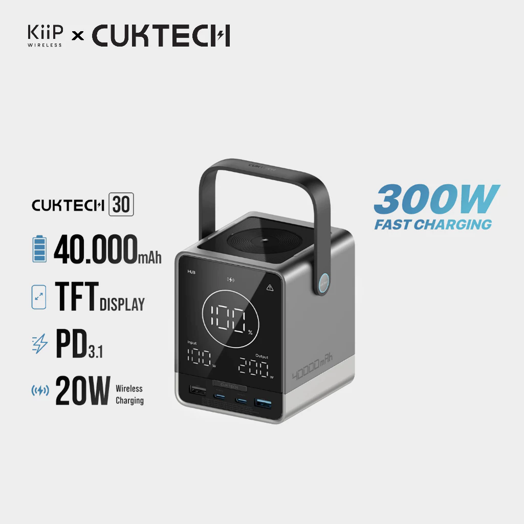 KiiP x Cuktech P01 Power Bank 40000mAh 300W USB Type-C Fast Charging