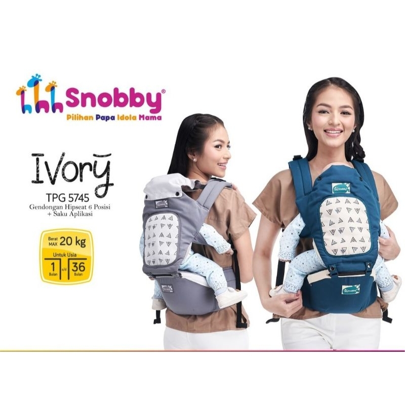 Jual Snobby Gendongan Hipseat 6 Posisi Saku Aplikasi Ivory Tpg 5745