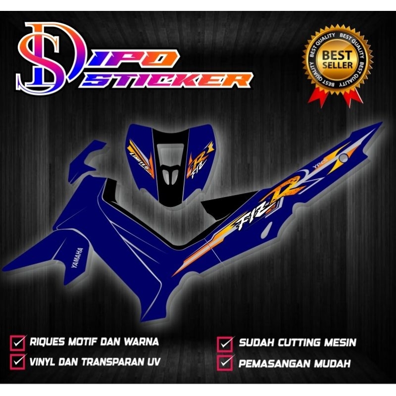 Jual sticker striping Yamaha fiz r f1zr fizR custom transparan UV (bisa ...