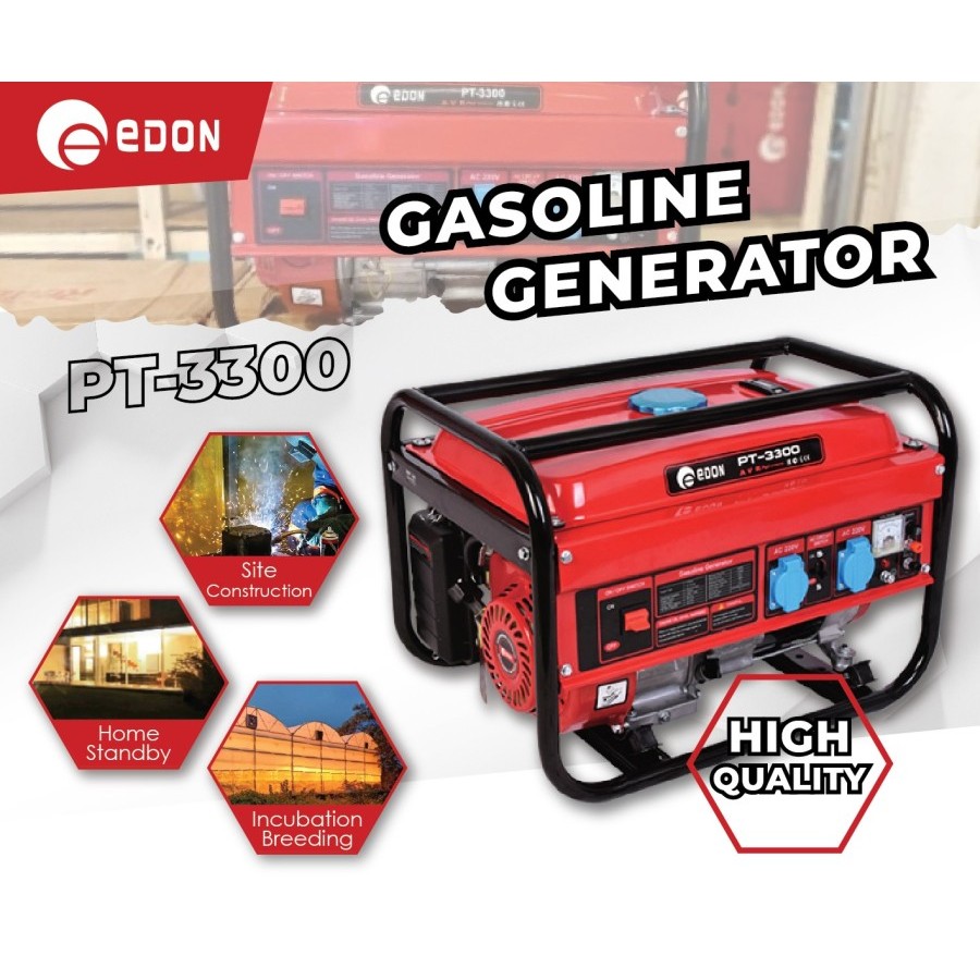 Jual GENSET 3000 Watt EDON 3300 DAN GENSET PT3300 Gasoline Generator ...