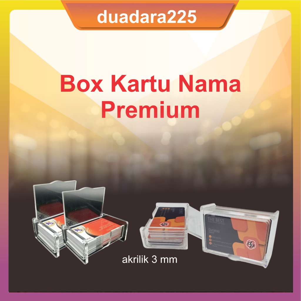 Jual KOTAK KARTU NAMA AKRILIK / ACRYLIC NAME CARD BOX | Shopee Indonesia