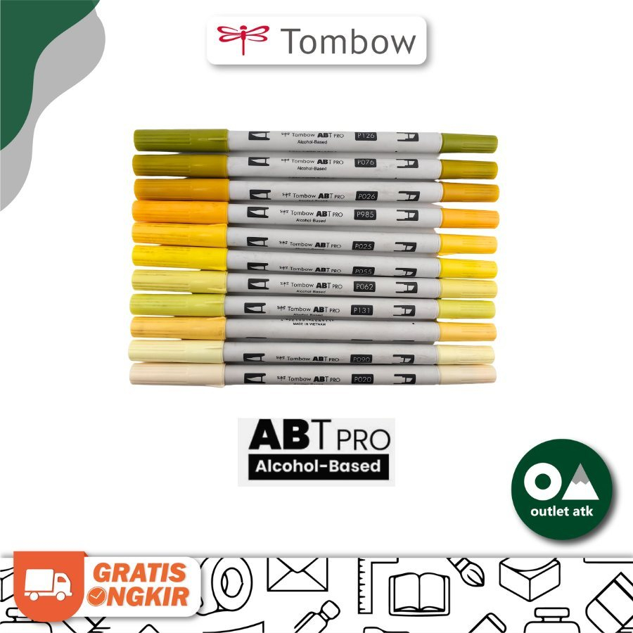 Jual Tombow ABT Pro Dual Brush Pen Alcohol Based (Yellow Series ...