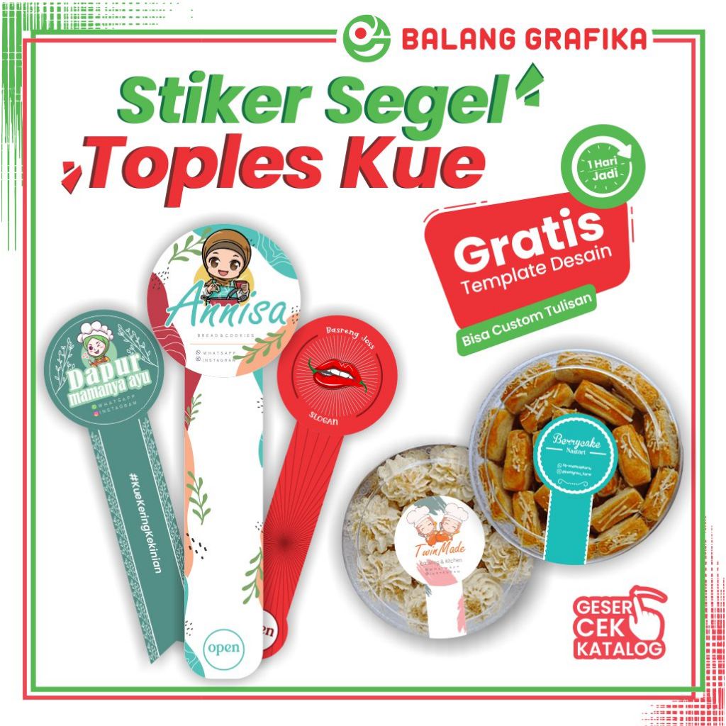 Jual Sticker Segel Toples Stiker Label Produk minuman makanan | Shopee ...