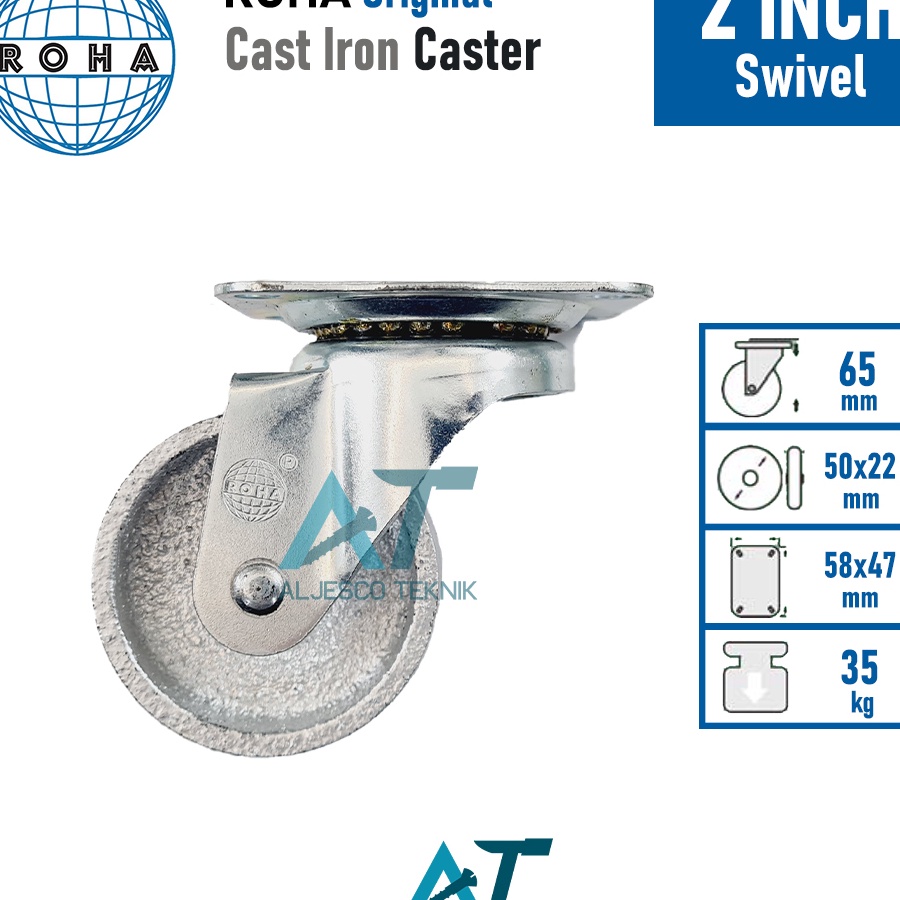 Jual HOT RODA 2 INCH HIDUP BESI ETALASE TROLI GEROBAK | Shopee Indonesia