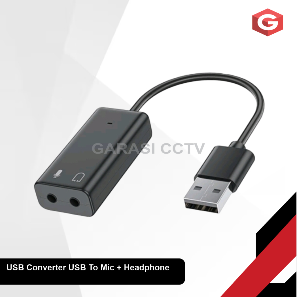Jual USB Soundcard Converter USB To Mic + Headphone | Shopee Indonesia