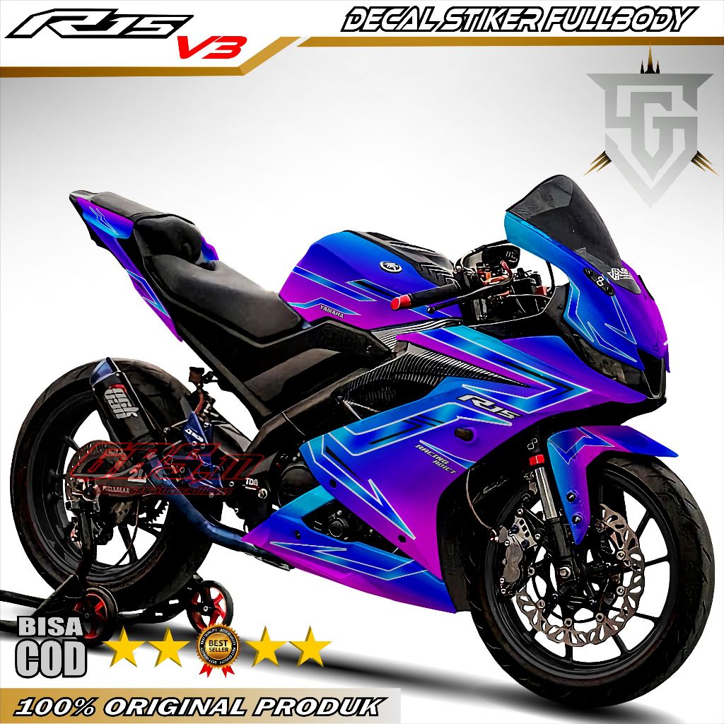 Jual Decal R15 V3 Fullbody Sticker Yamaha R15 V3 Full Body Motif ...